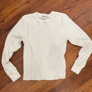 TNA White Waffle Knit Top